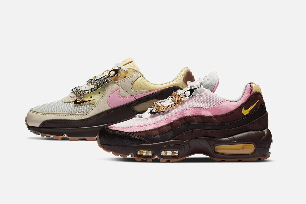 The Nike Air Max 90 & 95 "Chain Pack" sneakers.