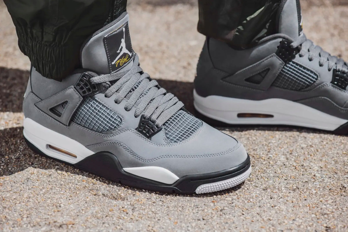 The Nike Air Jordan 4 Retro 'Cool Grey' sneaker.