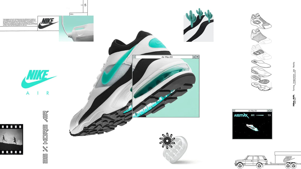 The Nike Air Max 93 'Dusty Cactus' sneaker.