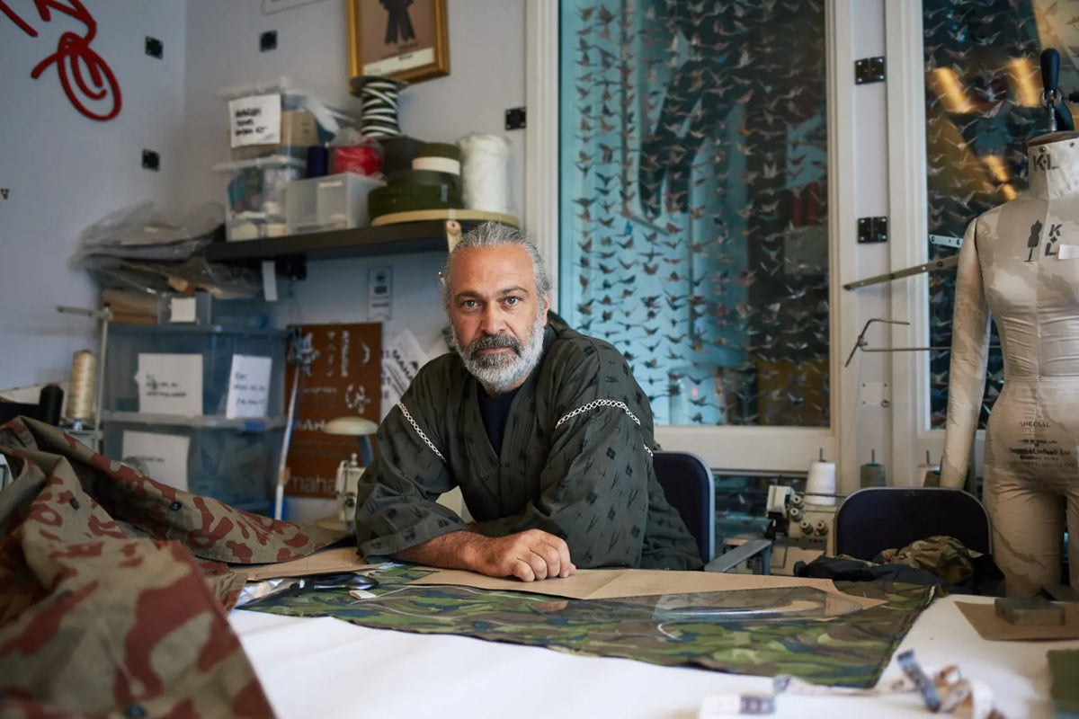 Hardy Blechman sat at a table in a design studio.