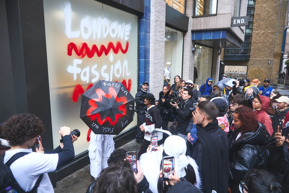 Navinder Nangla outside END. Soho store
