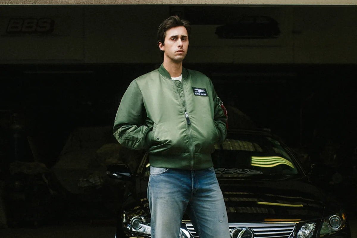 END. x ALPHA INDUSTRIES GOES FROM THE SKIES TO THE PIT LANE