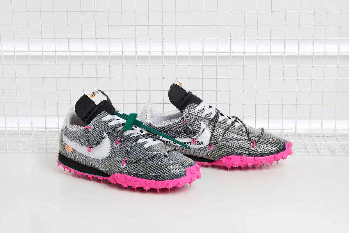 The Nike x Off-White Waffle Racer sneakers.