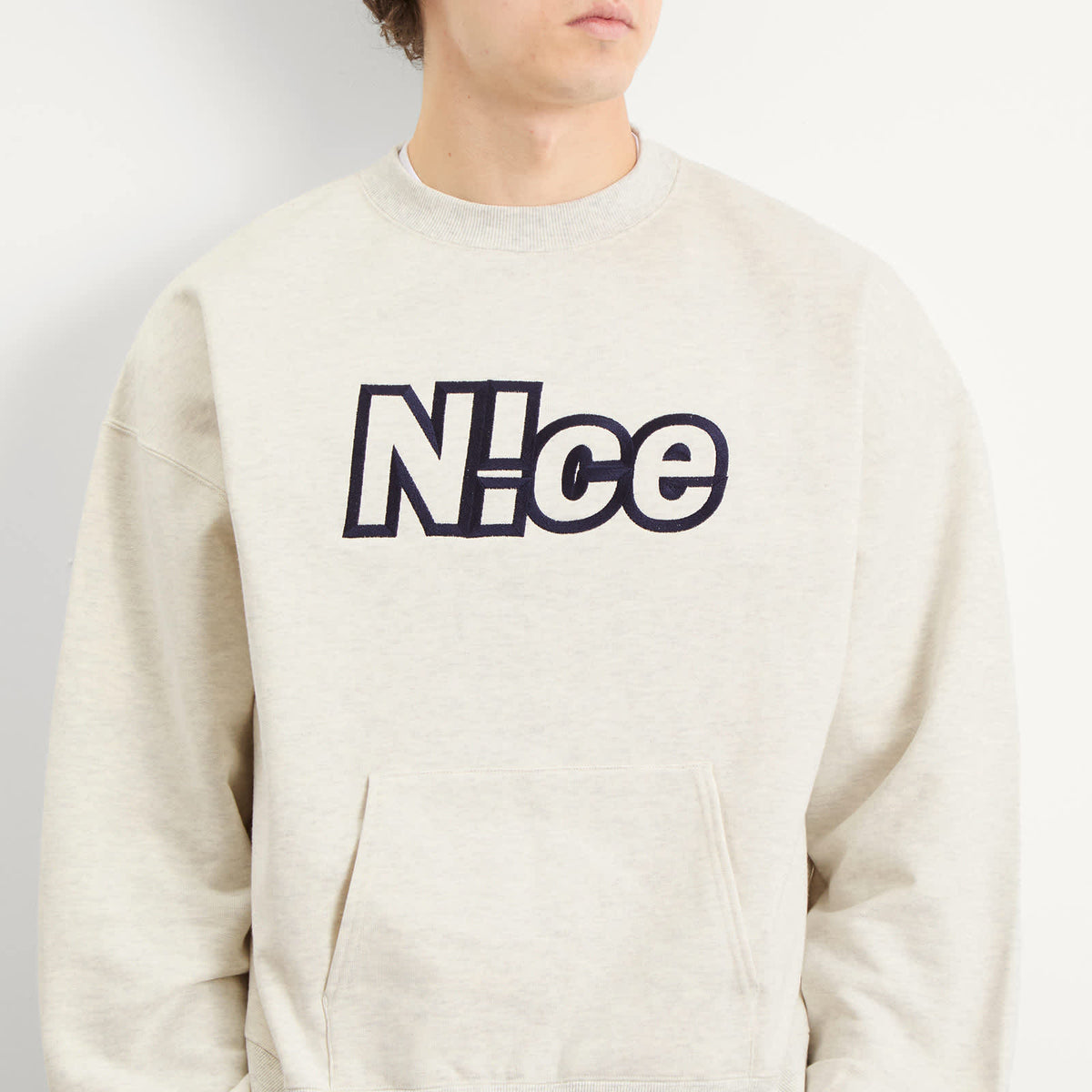 N!ce Embroidered Logo Sweatshirt