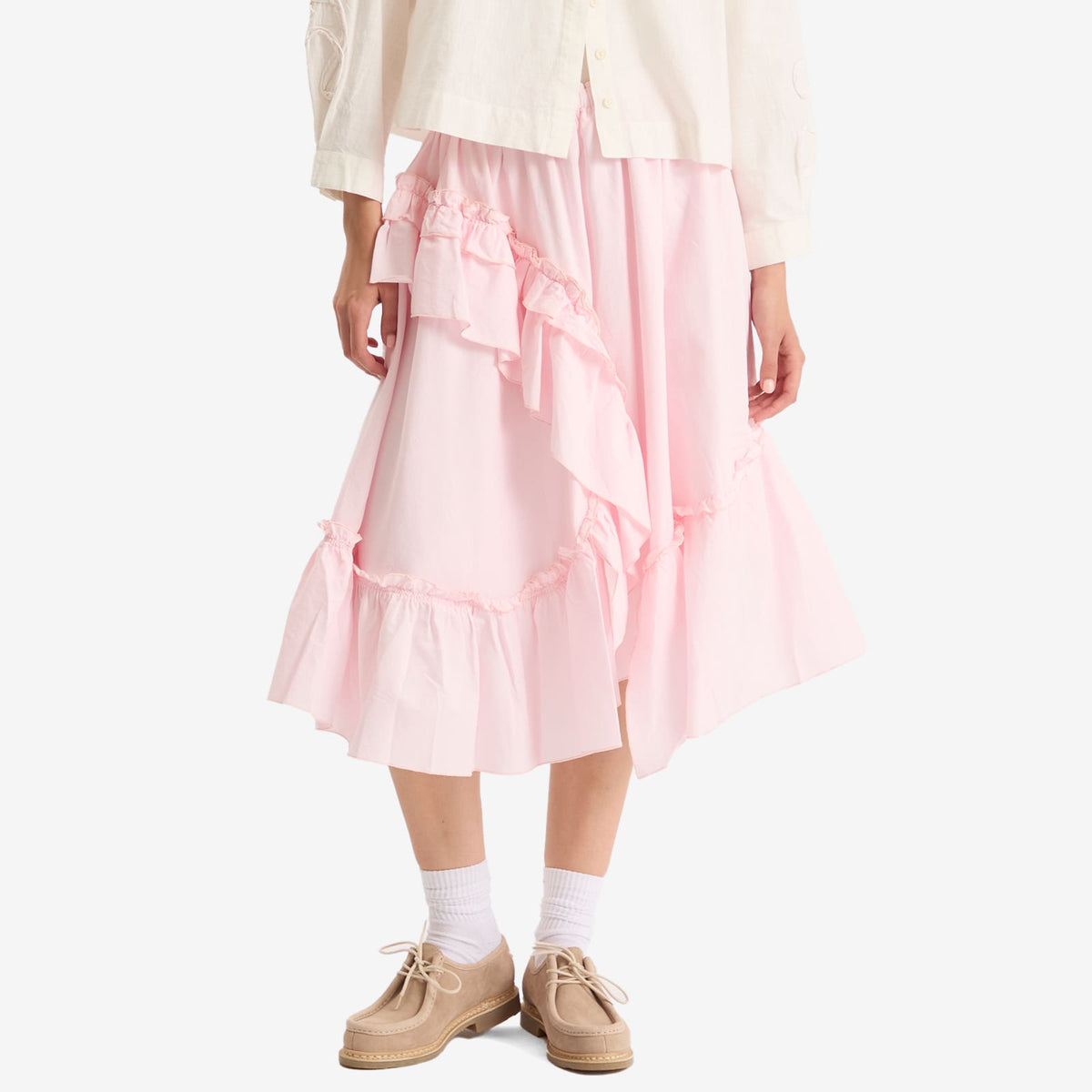 YMC Draped Midi Skirt