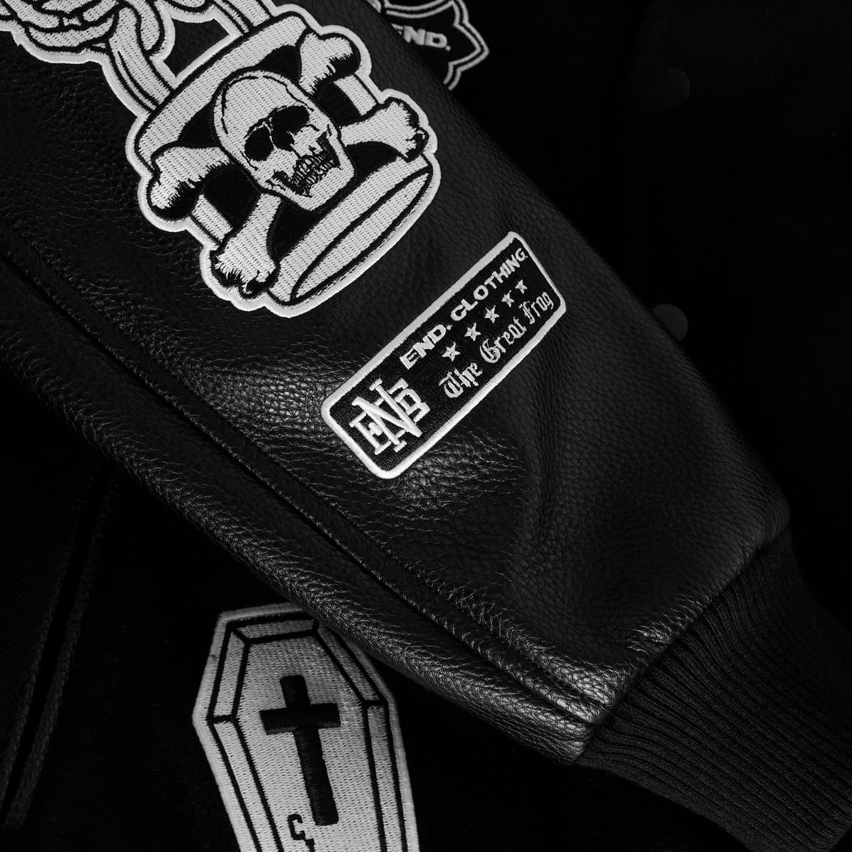 END. X The Great Frog Varsity Jacket