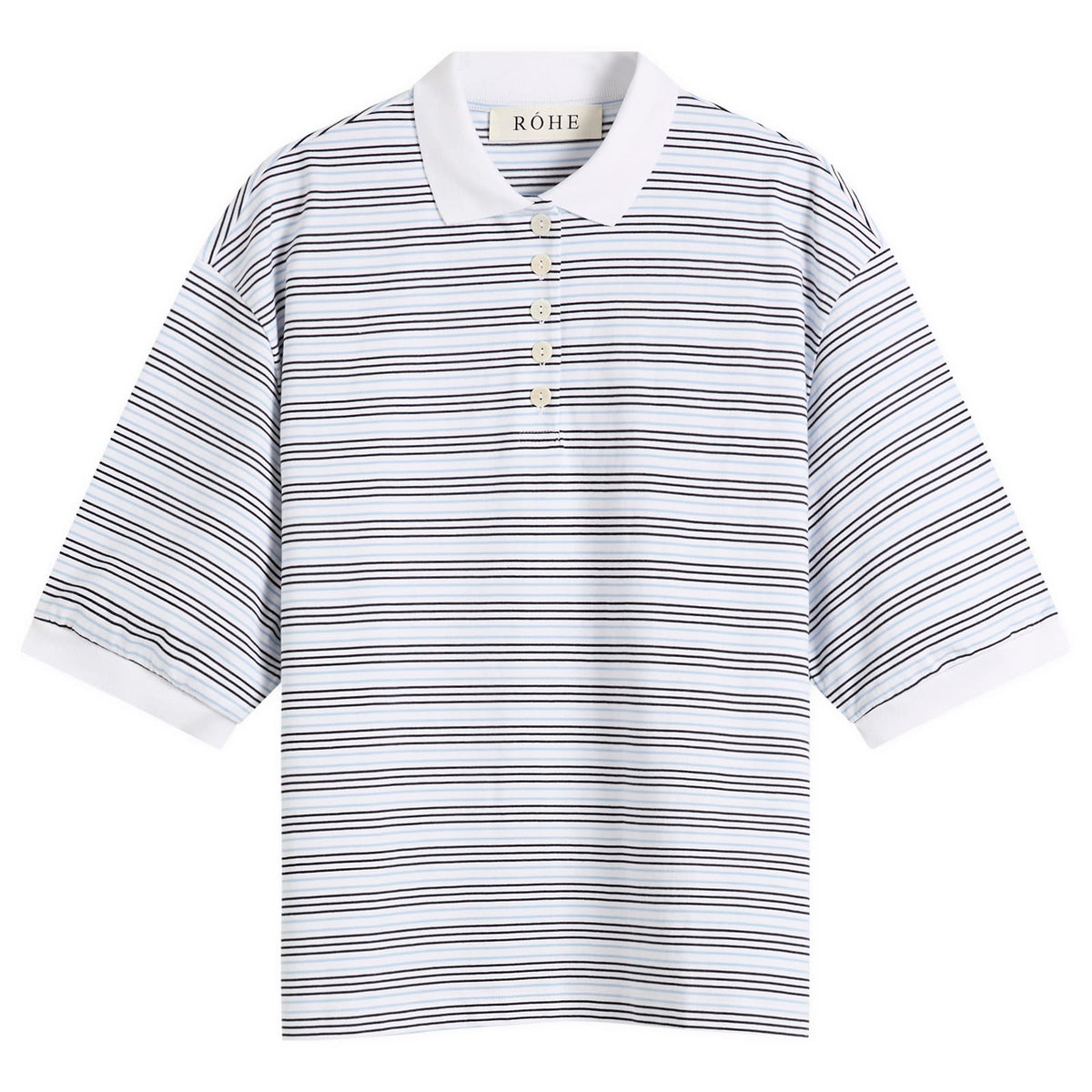 Rohe Striped oversized polo