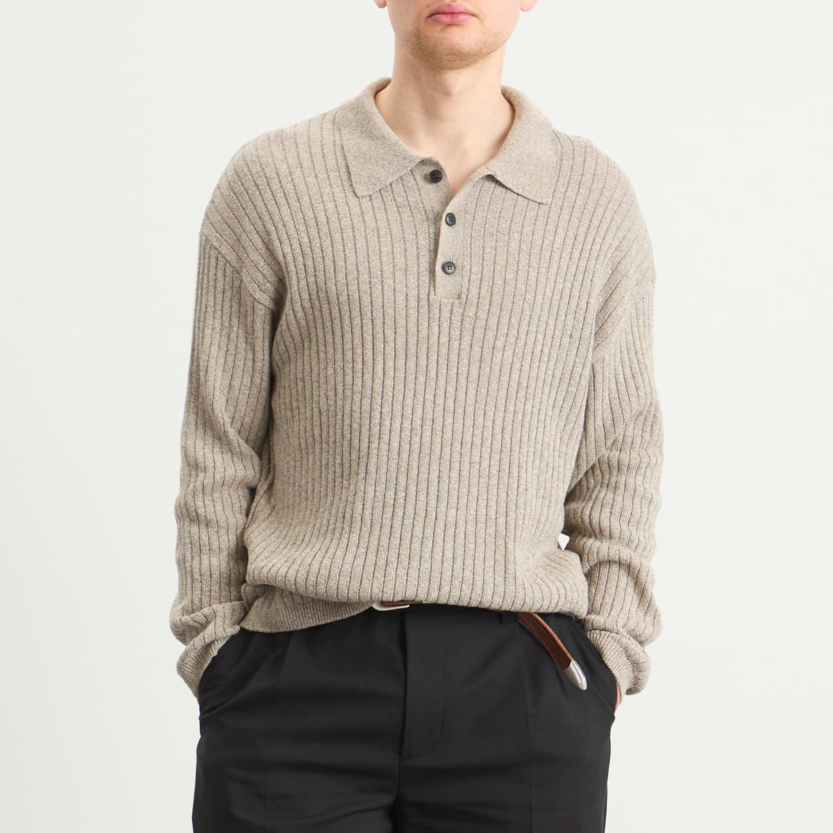 Mfpen Grain Digit Polo Knit