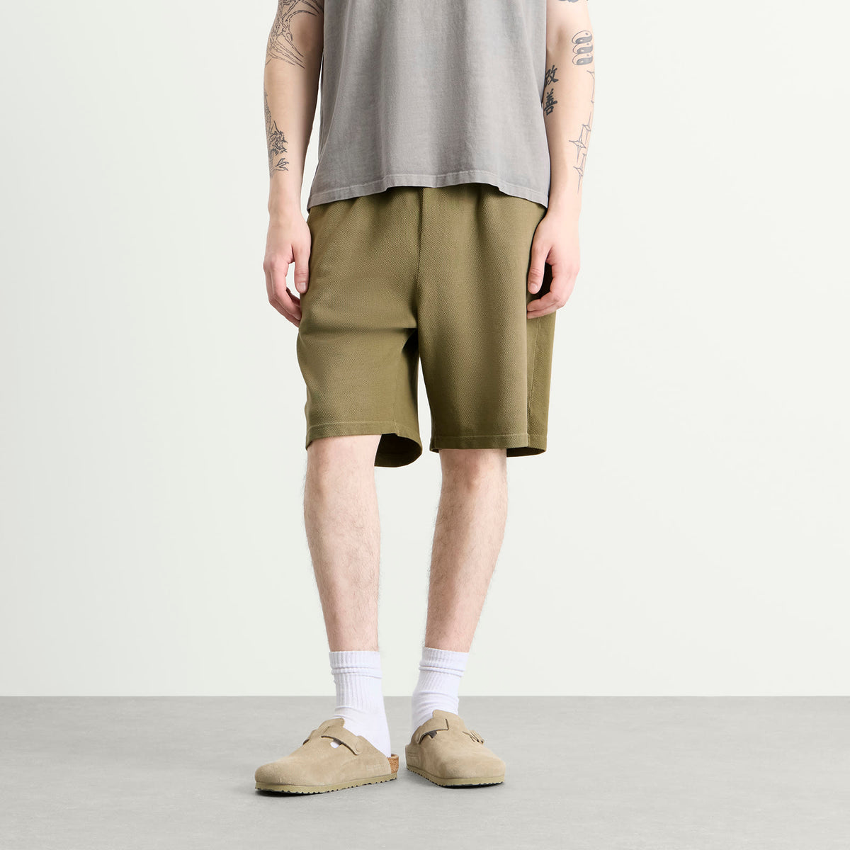 Les Tien Pique Cotton Rider Short