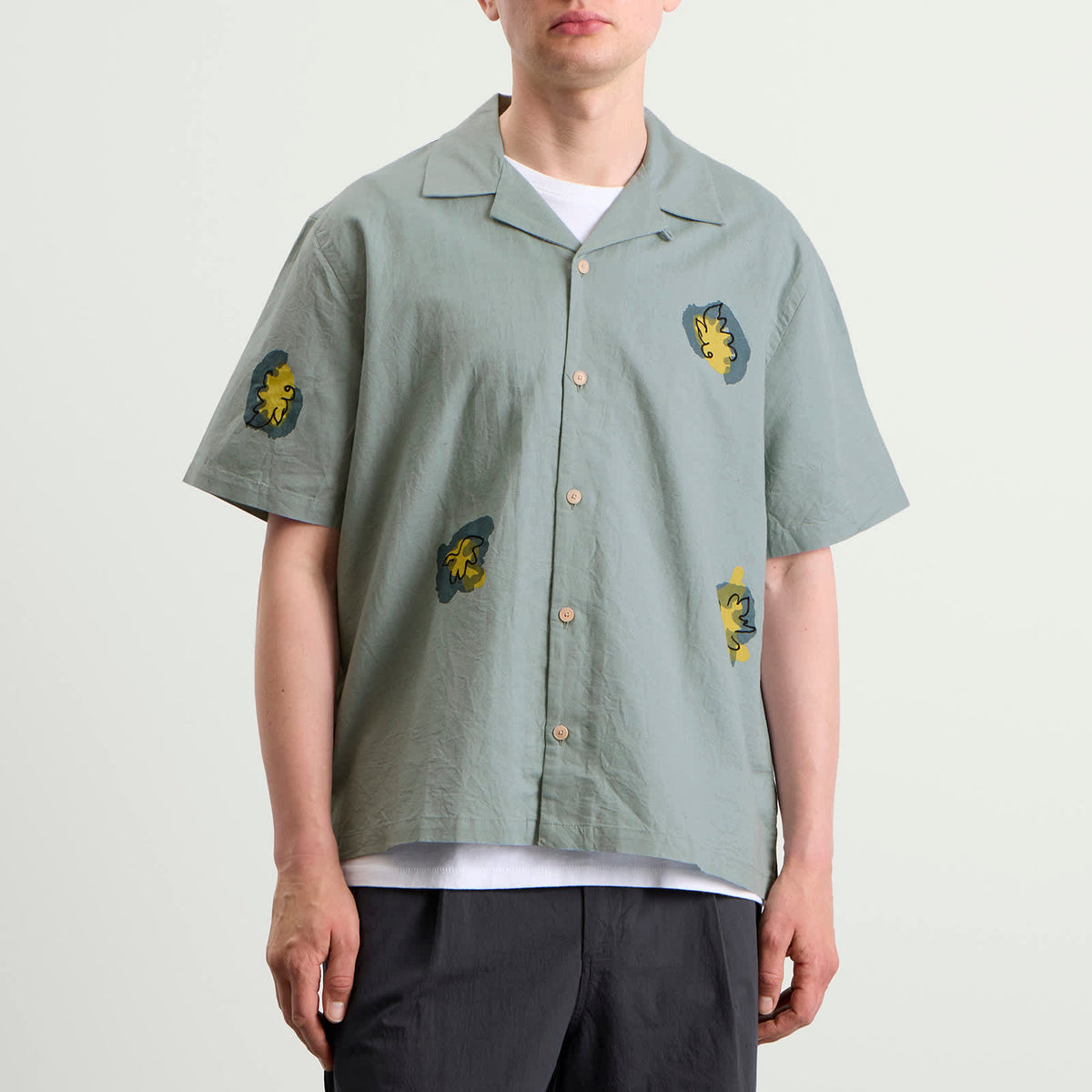 Folk Relaxed Soft Collar Vacation Shirt