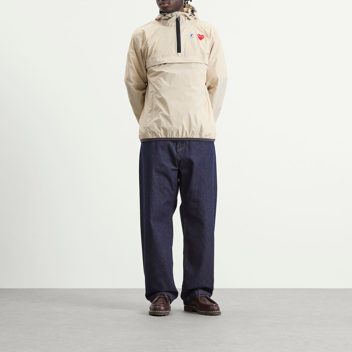 Comme des Garçons Play x K-Way Half Zip Packable Jacket
