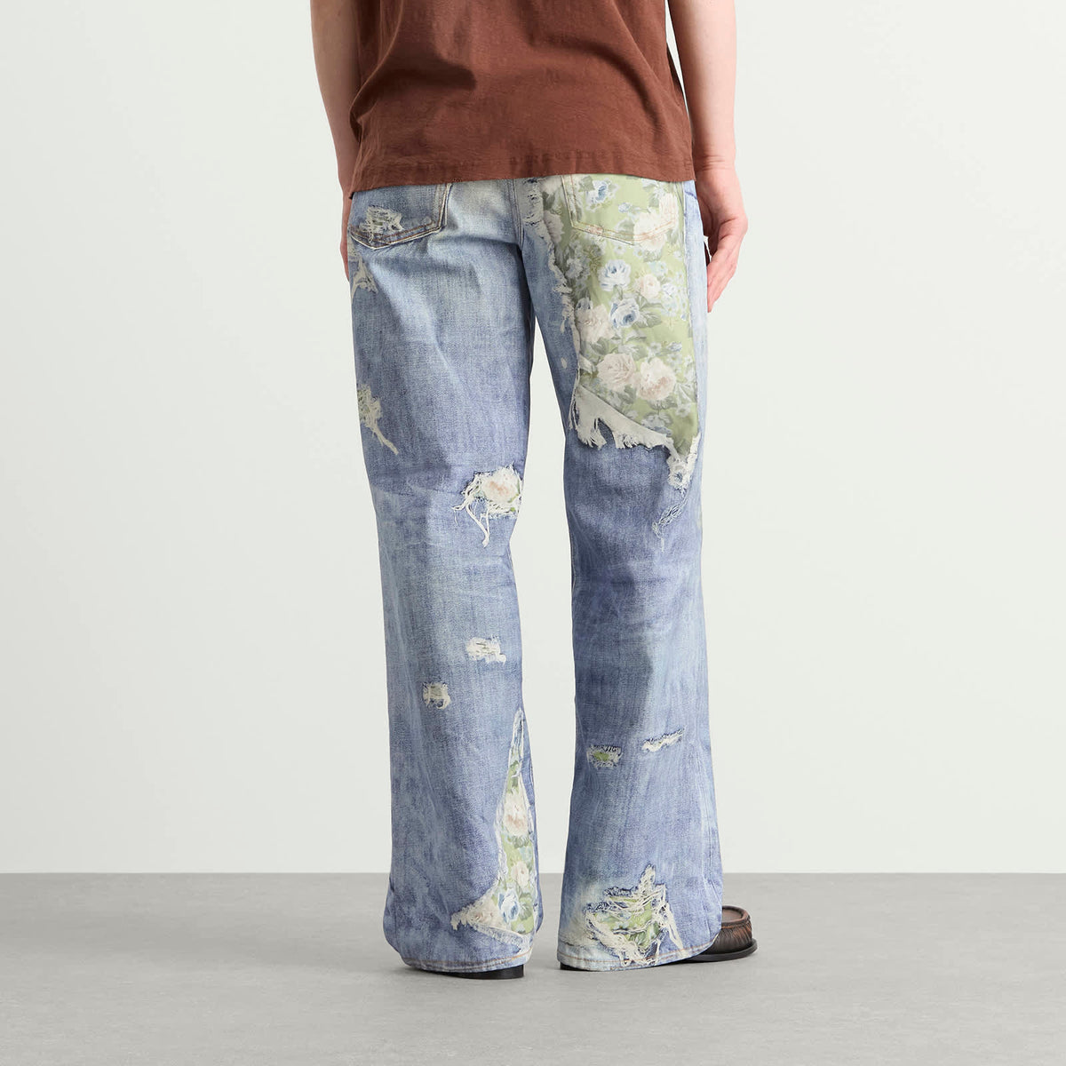 Acne Studios 1981 Rose Print Denim Jeans