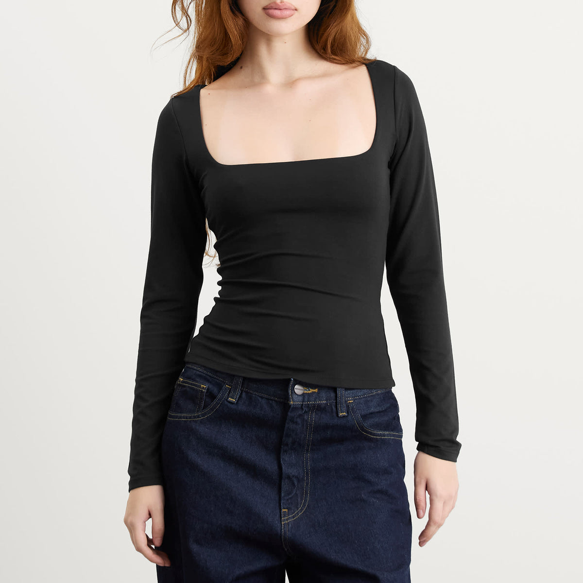 SKIMS Smooth Layers Square Neck Long Sleeve Top