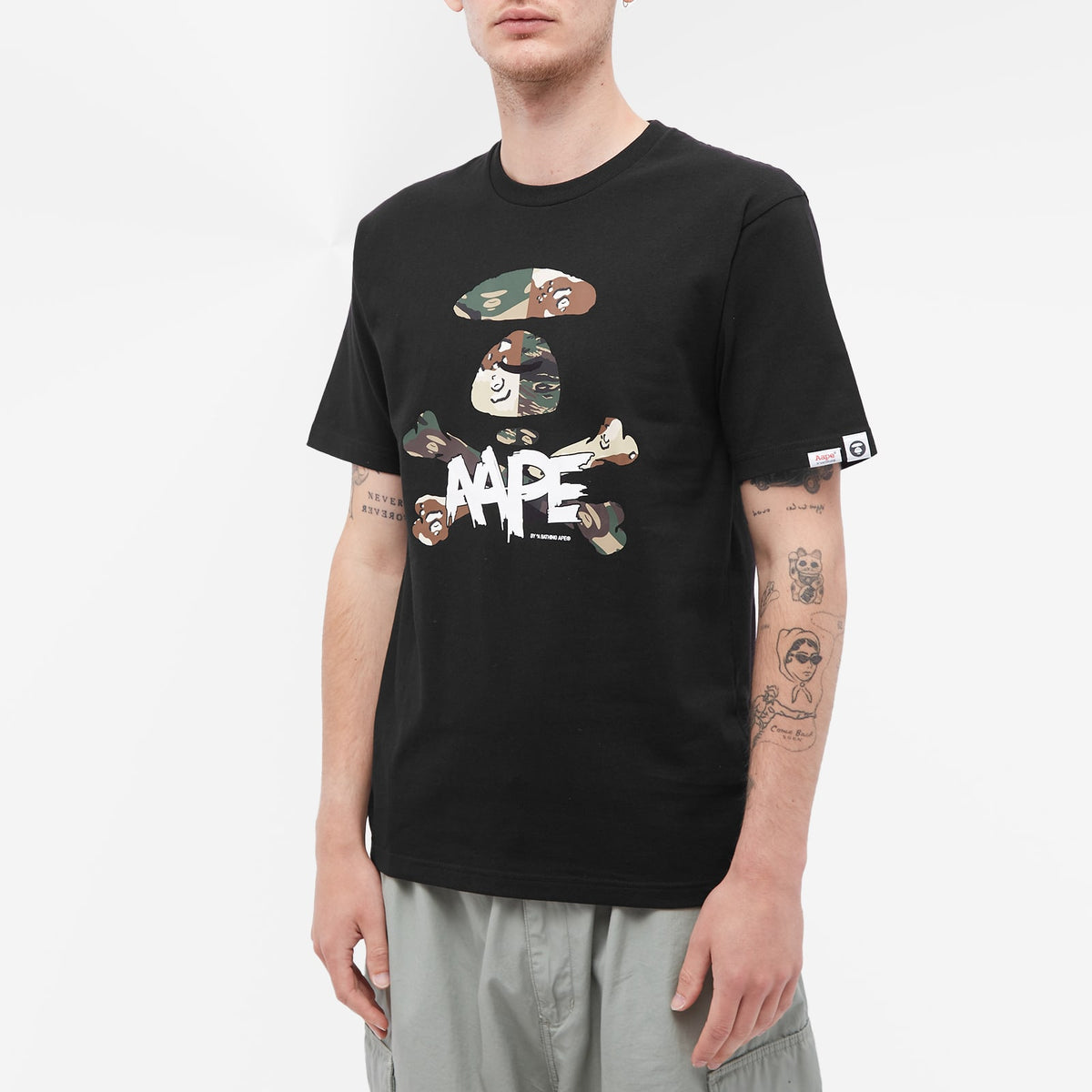 AAPE Camo Cross Bones T-Shirt