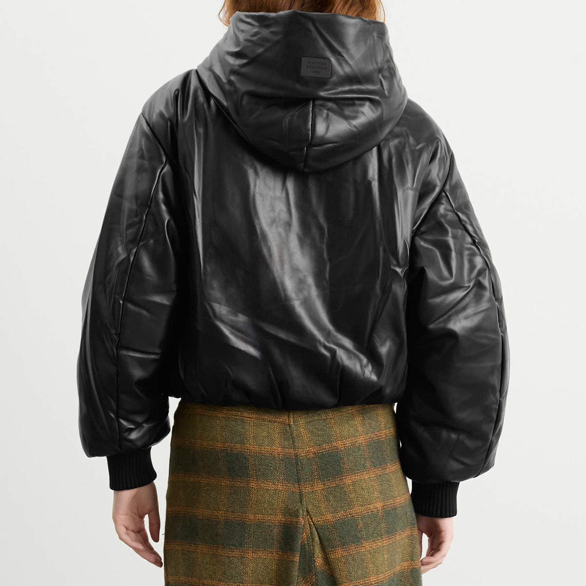 Acne Studios Offy Grainy Faux Leather Hooded Coat