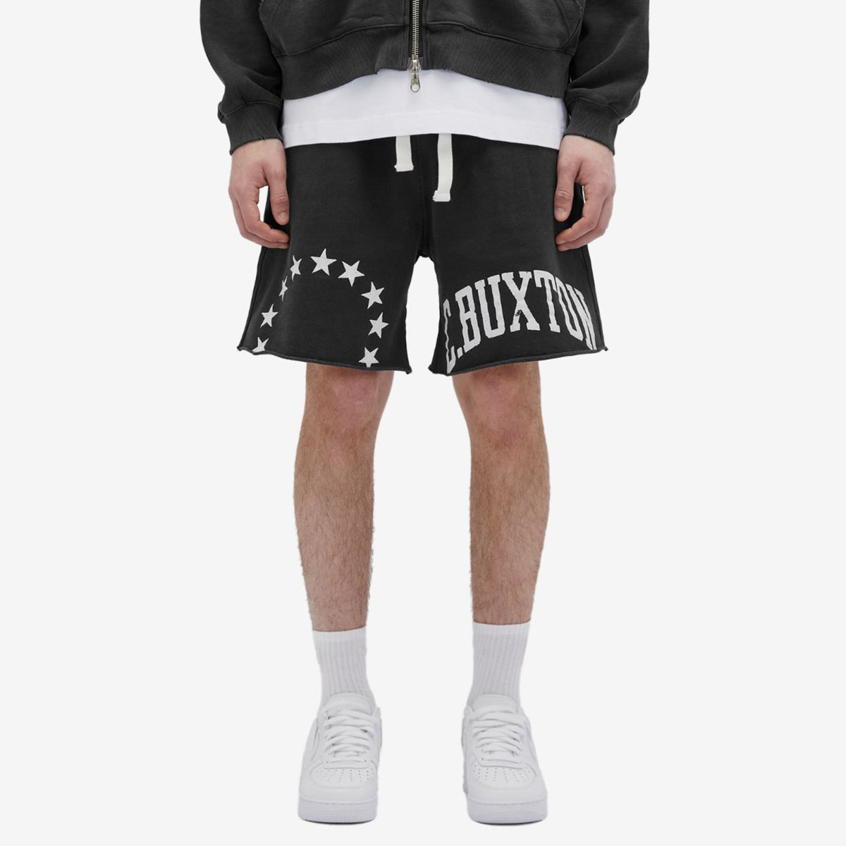 Cole Buxton Cut Off Varsity Sweat Shorts
