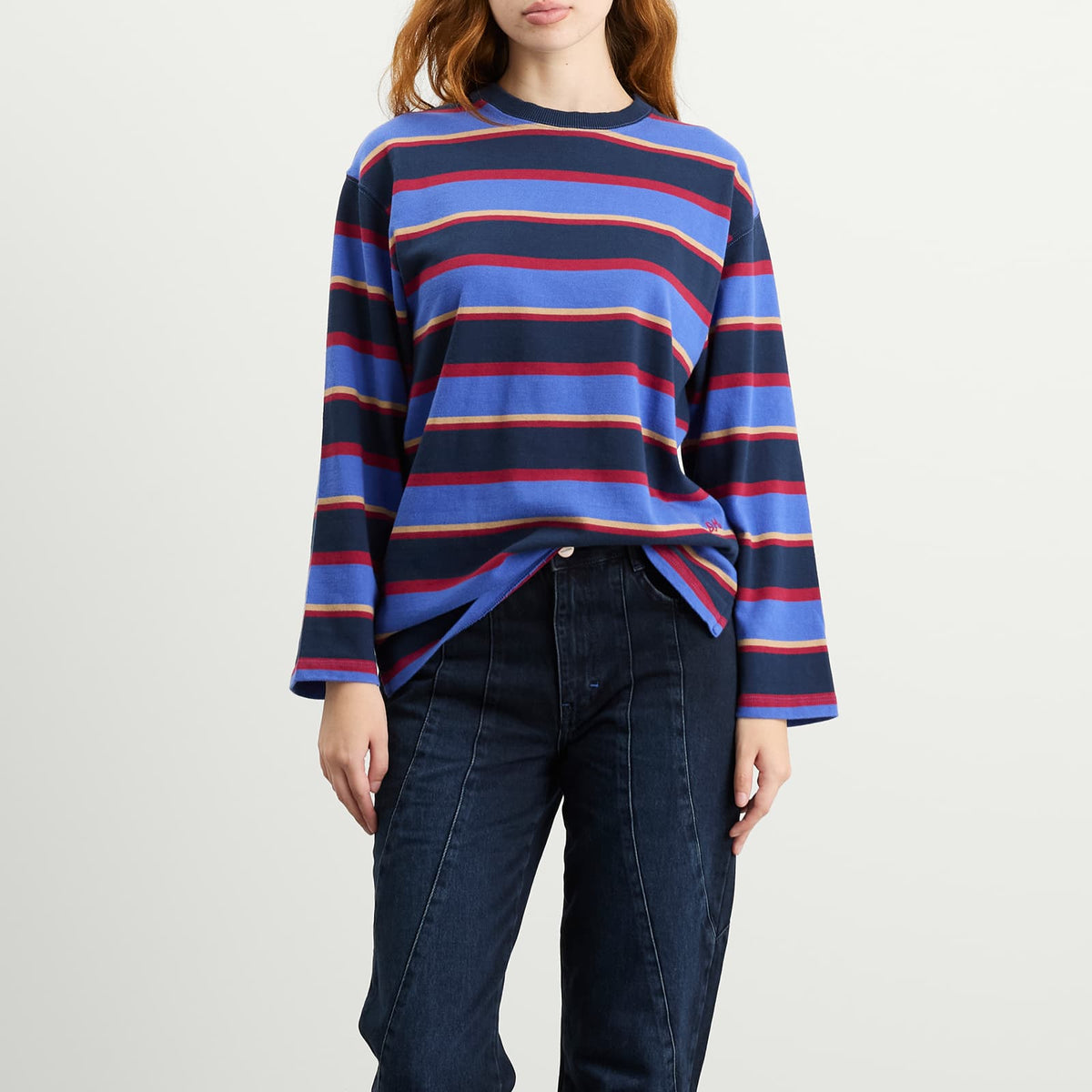 Damson Madder Ali Long Sleeve Stripe T-Shirt