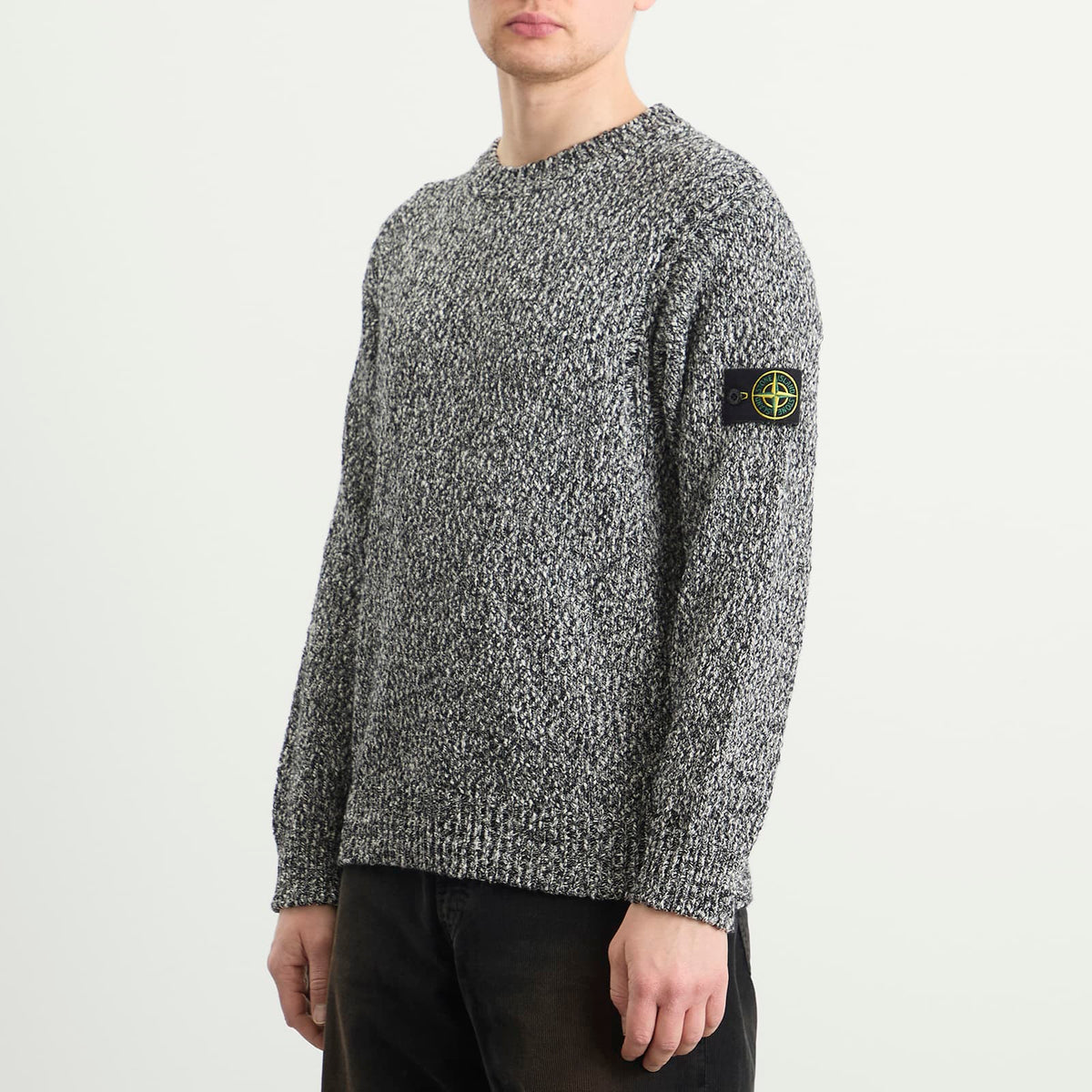 Stone Island Speckled Cotton Knit Jumper
