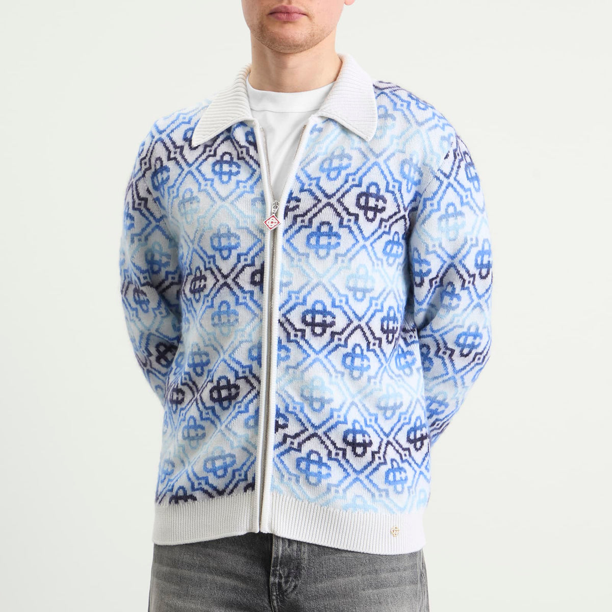 Casablanca Space Dye Monogram Zip Up