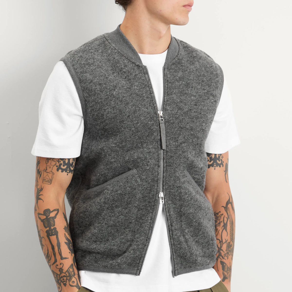 Universal Works Wool Fleece Zip Waistcoat - Presented by END.