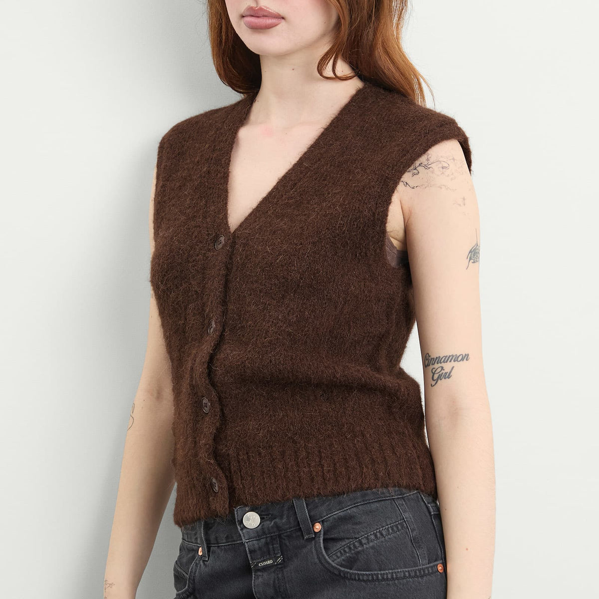 Samsøe Samsøe Sajeanne Hairy Knit Vest Top