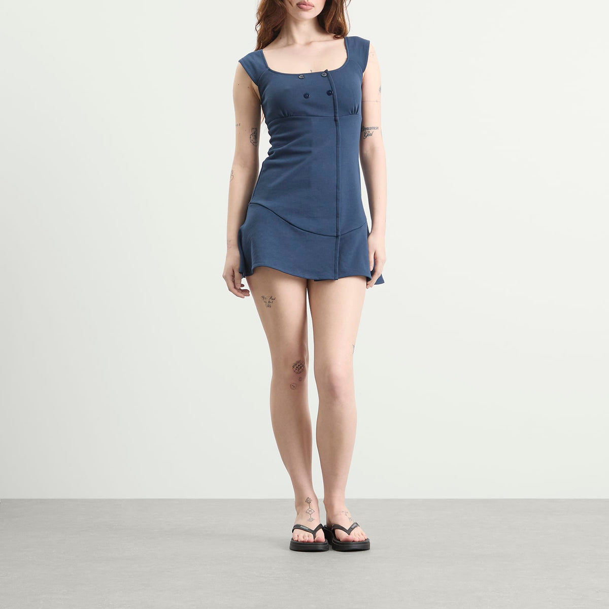 Peachy Den Joni Button Dress