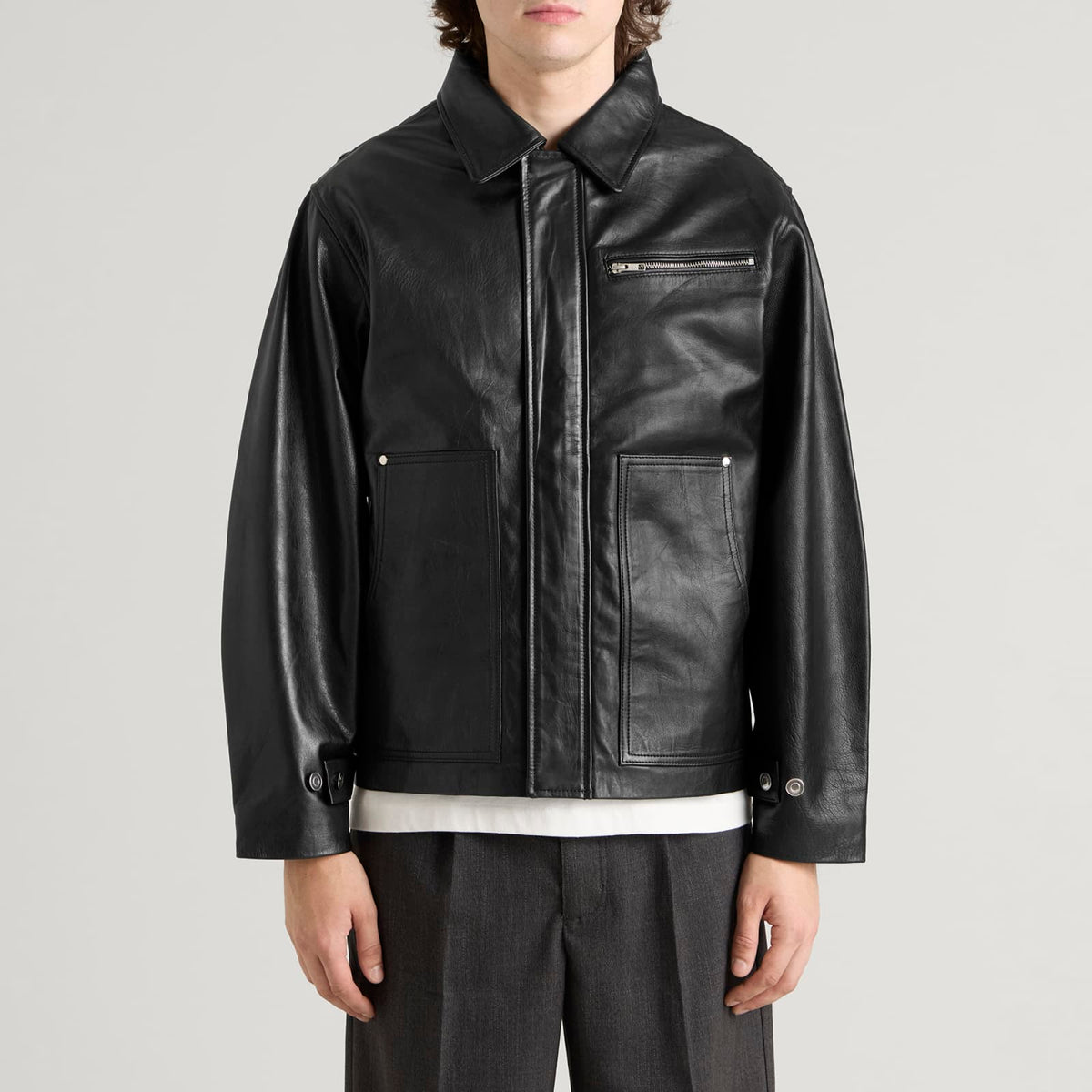 Beach Brains Welding Leather Jacket
