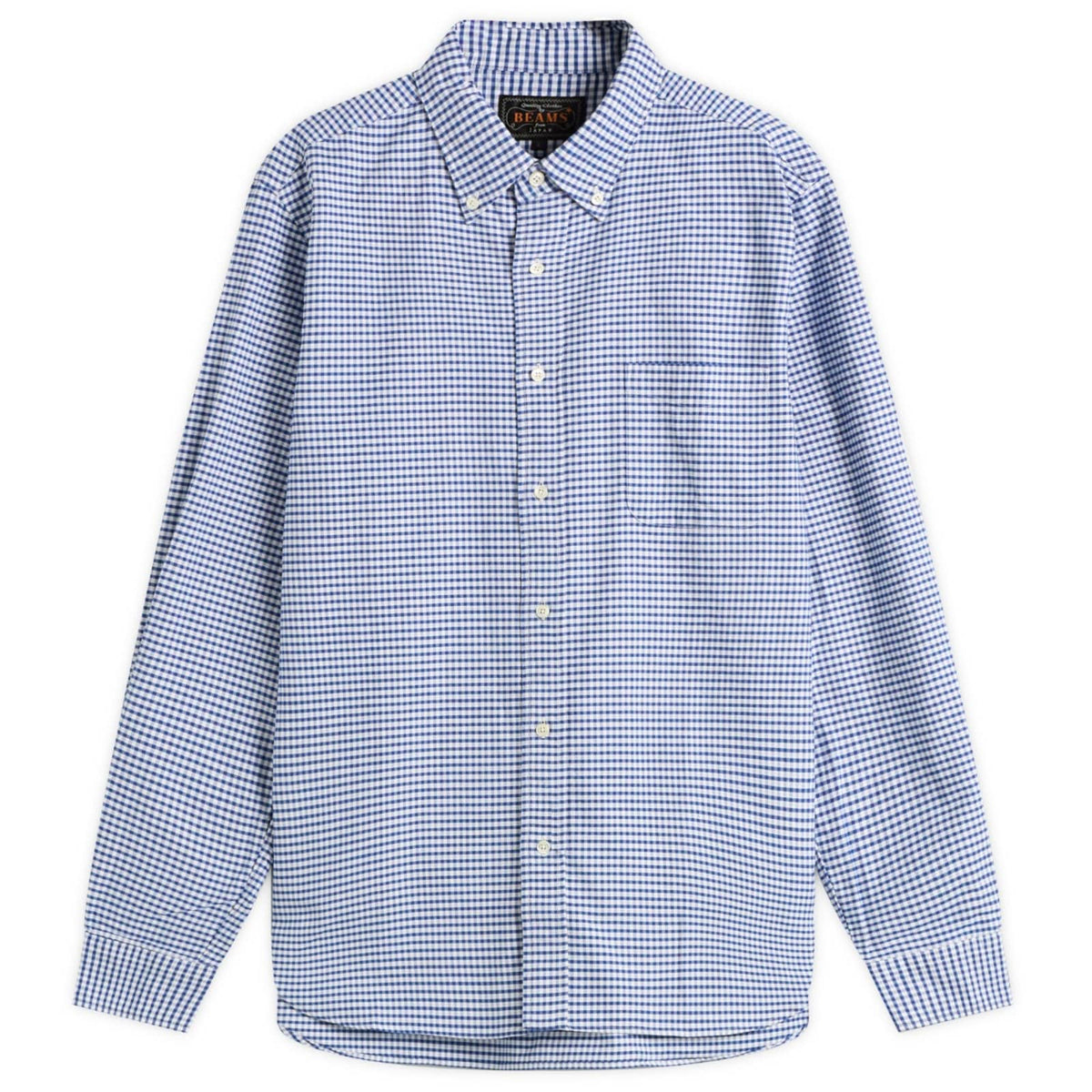 Beams Plus Button Down Gingham Oxford Shirt