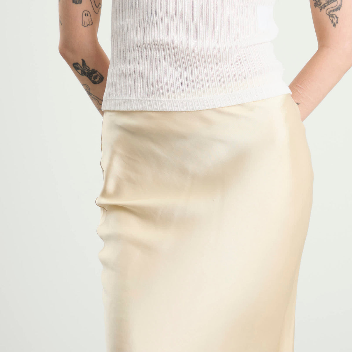 Anine Bing Bar Silk Skirt