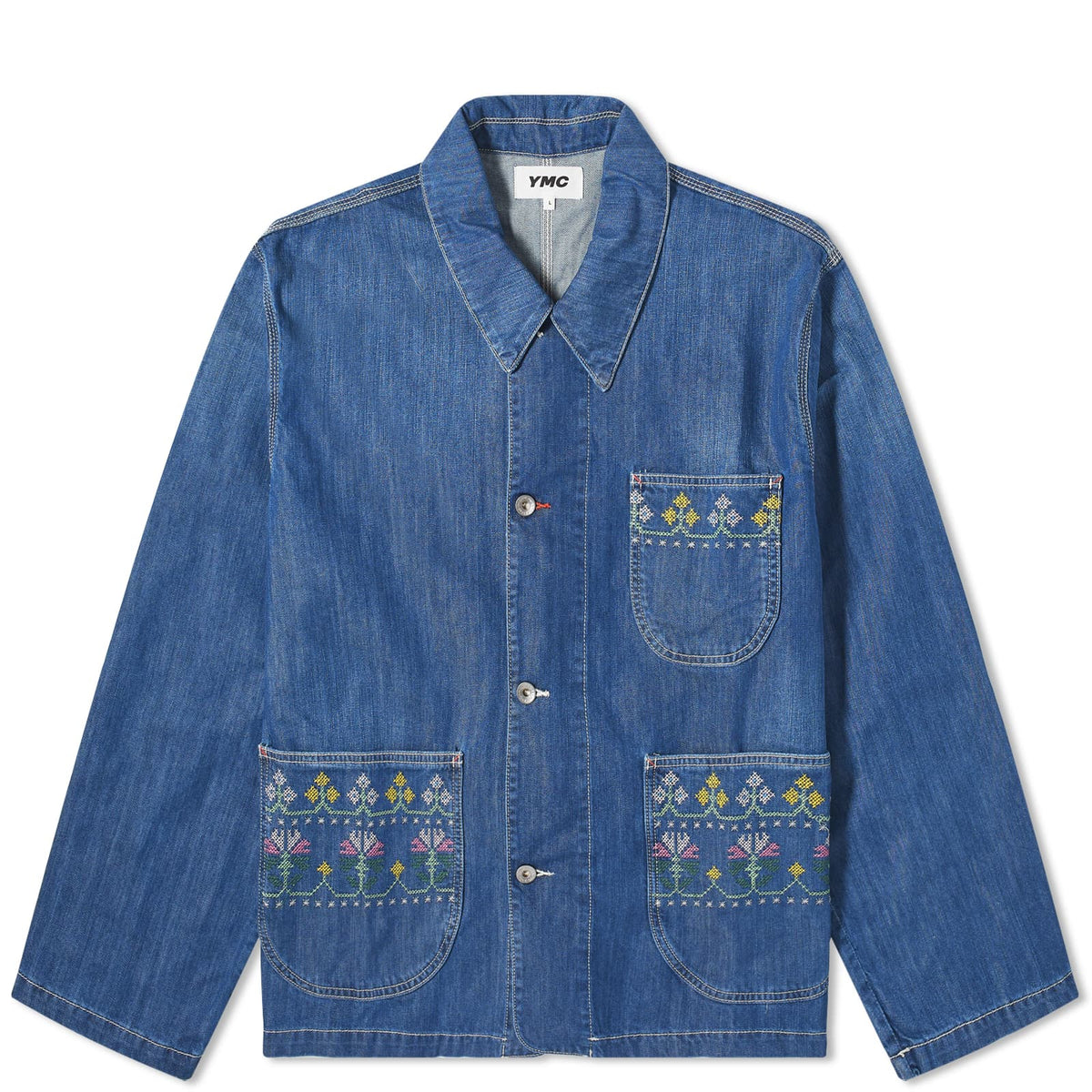 YMC Embroidered Labour Chore Denim Jacket
