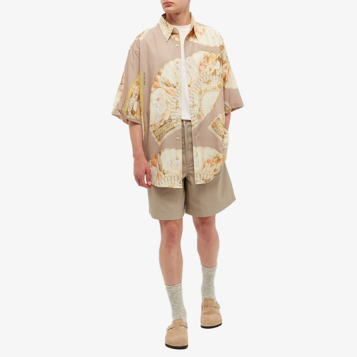 Acne Studios Short Sleeve Sandros Fan Print Shirt