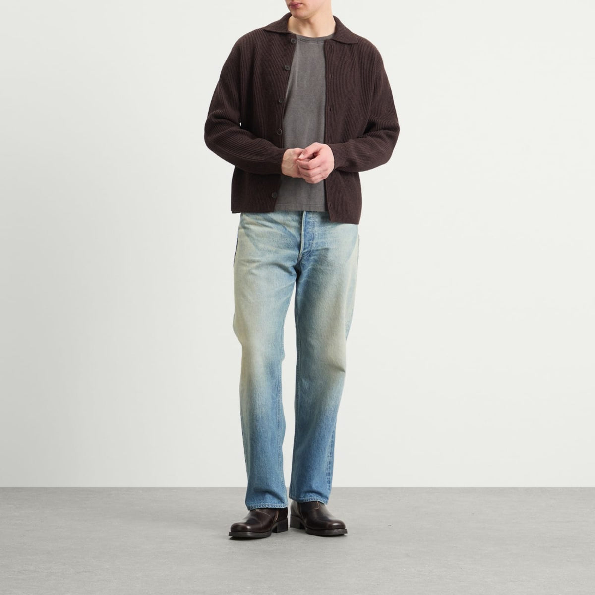 Auralee Rib Knit Cardigan