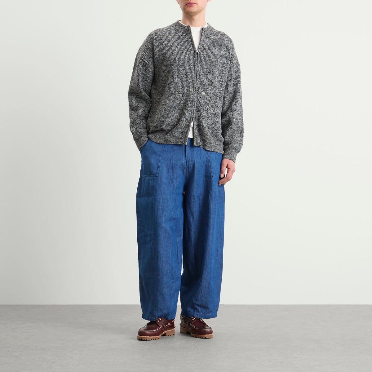 FrizmWORKS Tweed Wool Deck Zip Cardigan