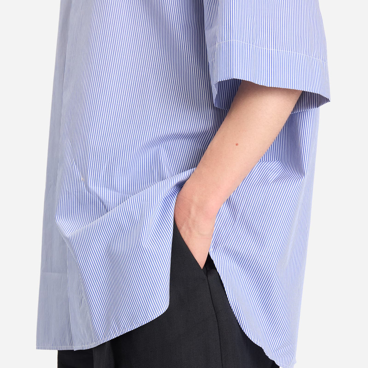 Studio Nicholson Sorono Stripe Short Sleeve Shirt