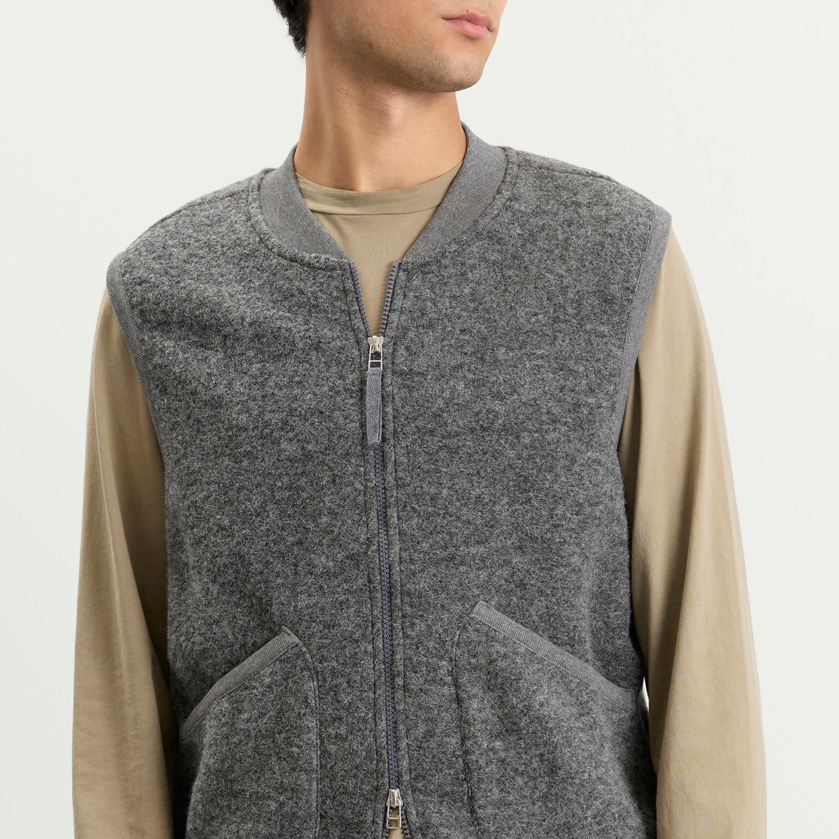 Universal Works Wool Fleece Zip Waistcoat