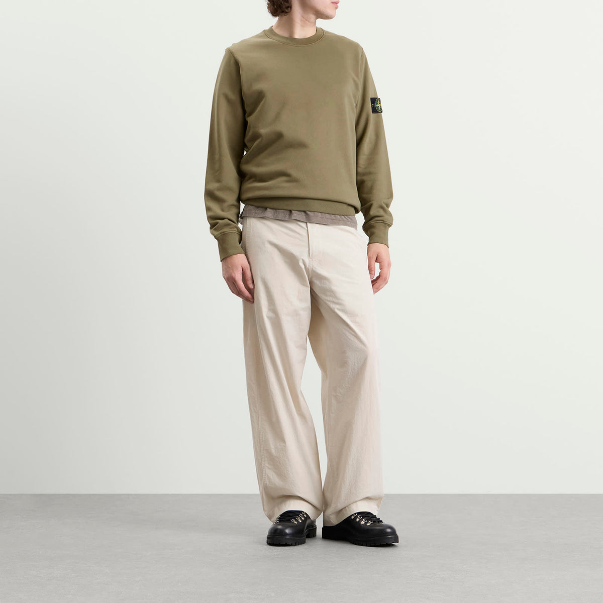 Stone Island Organic Cotton Fleece Sweatshirt