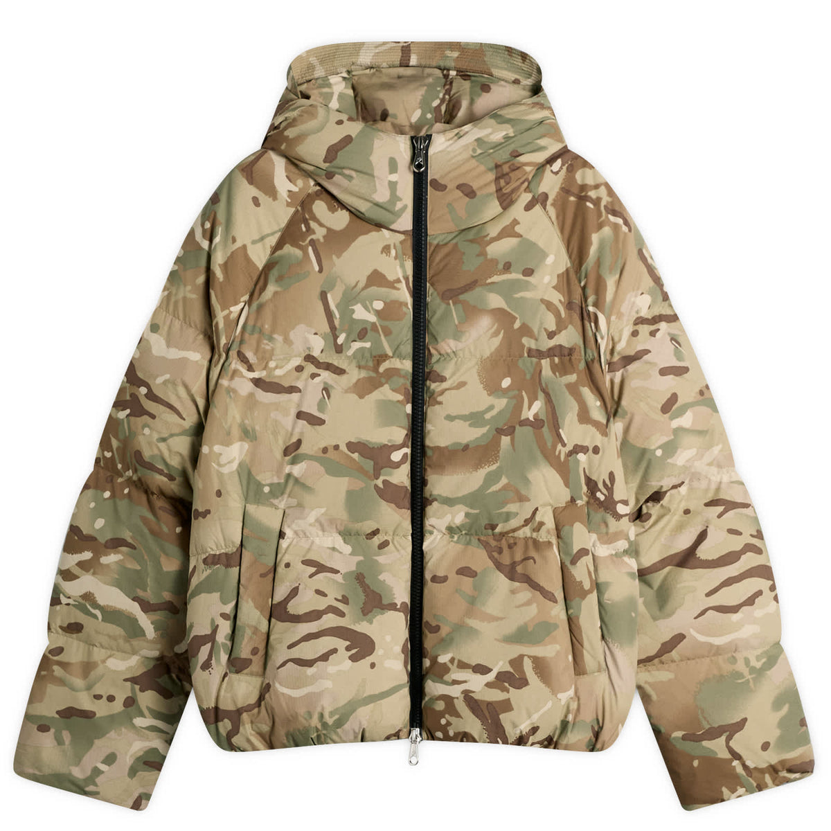 Cole Buxton Camo Hooded Down Jacket