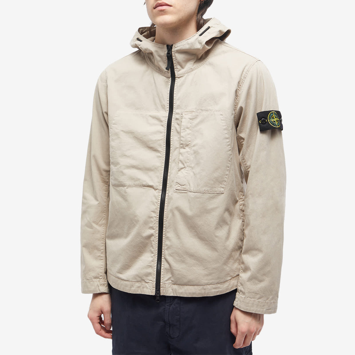 Stone Island Supima Cotton Twill Stretch Hooded Jacket