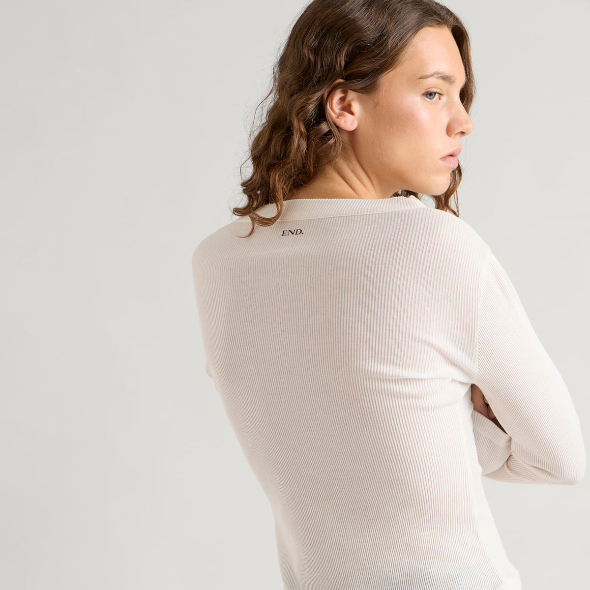 END. Henley Long Sleeve Top