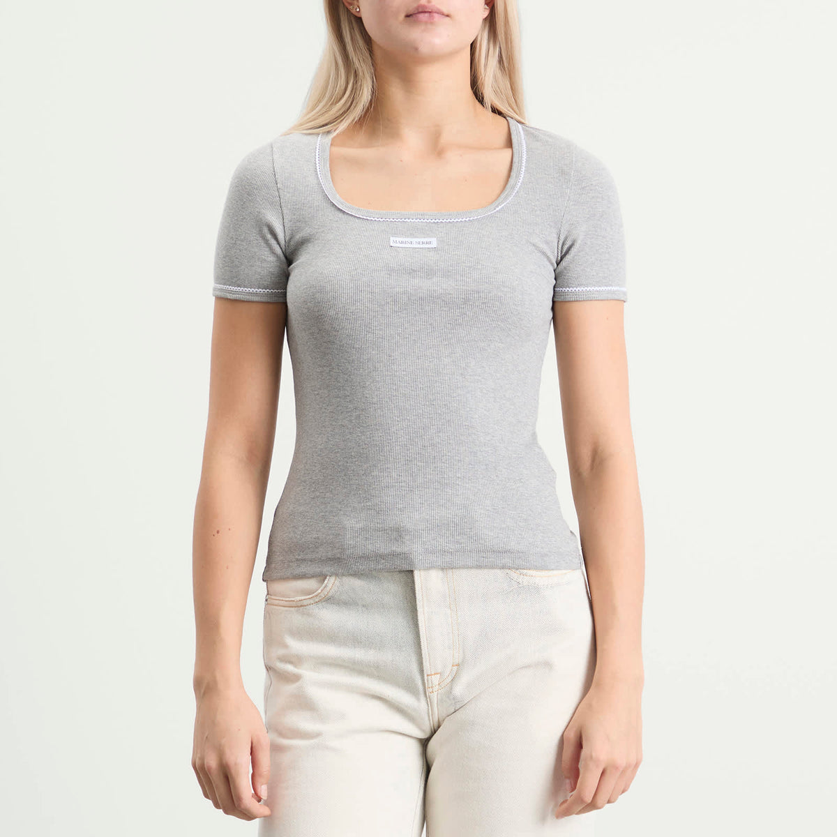 Marine Serre Cute 70'S Square Neck T-Shirt