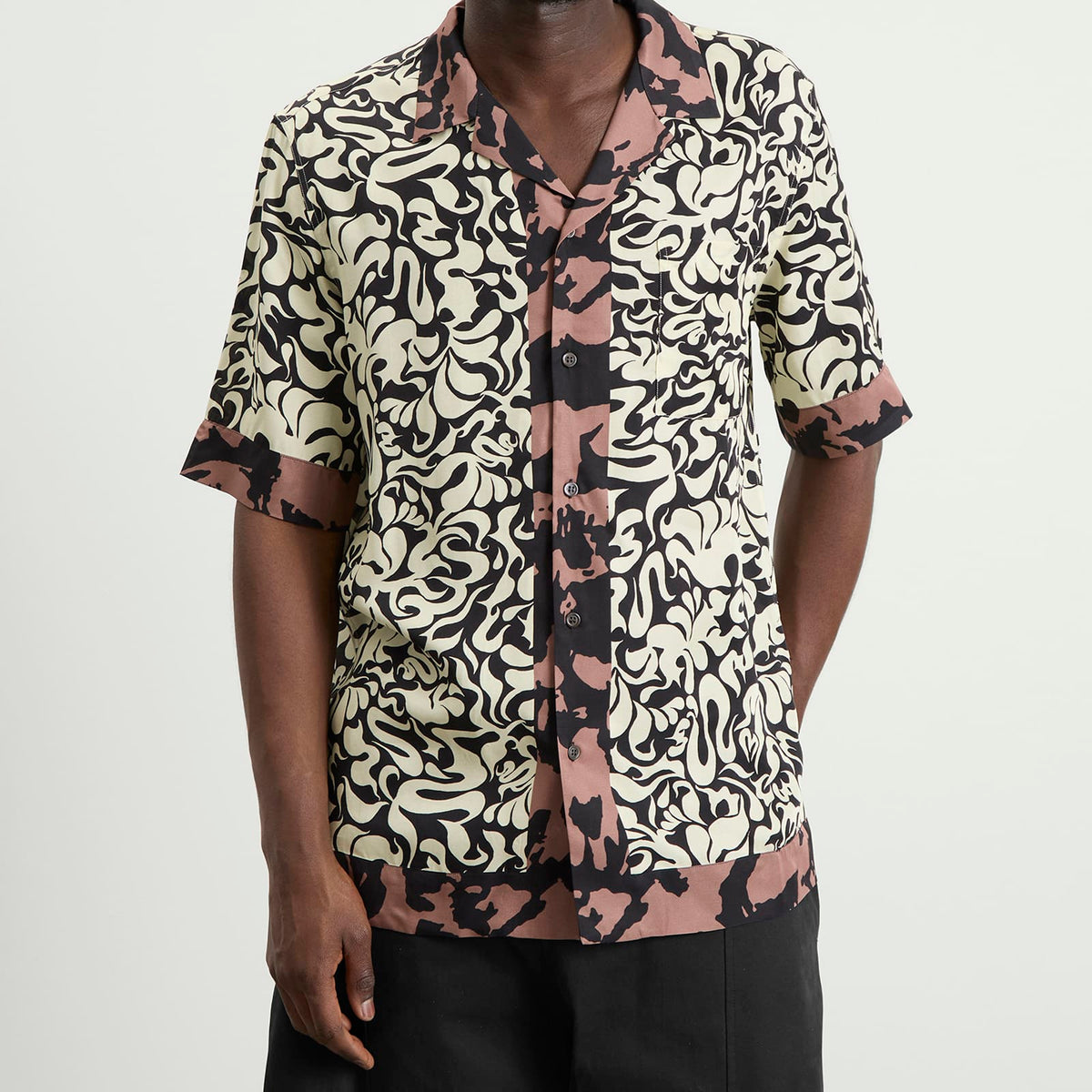 Dries Van Noten Squiggle Border Print Shirt