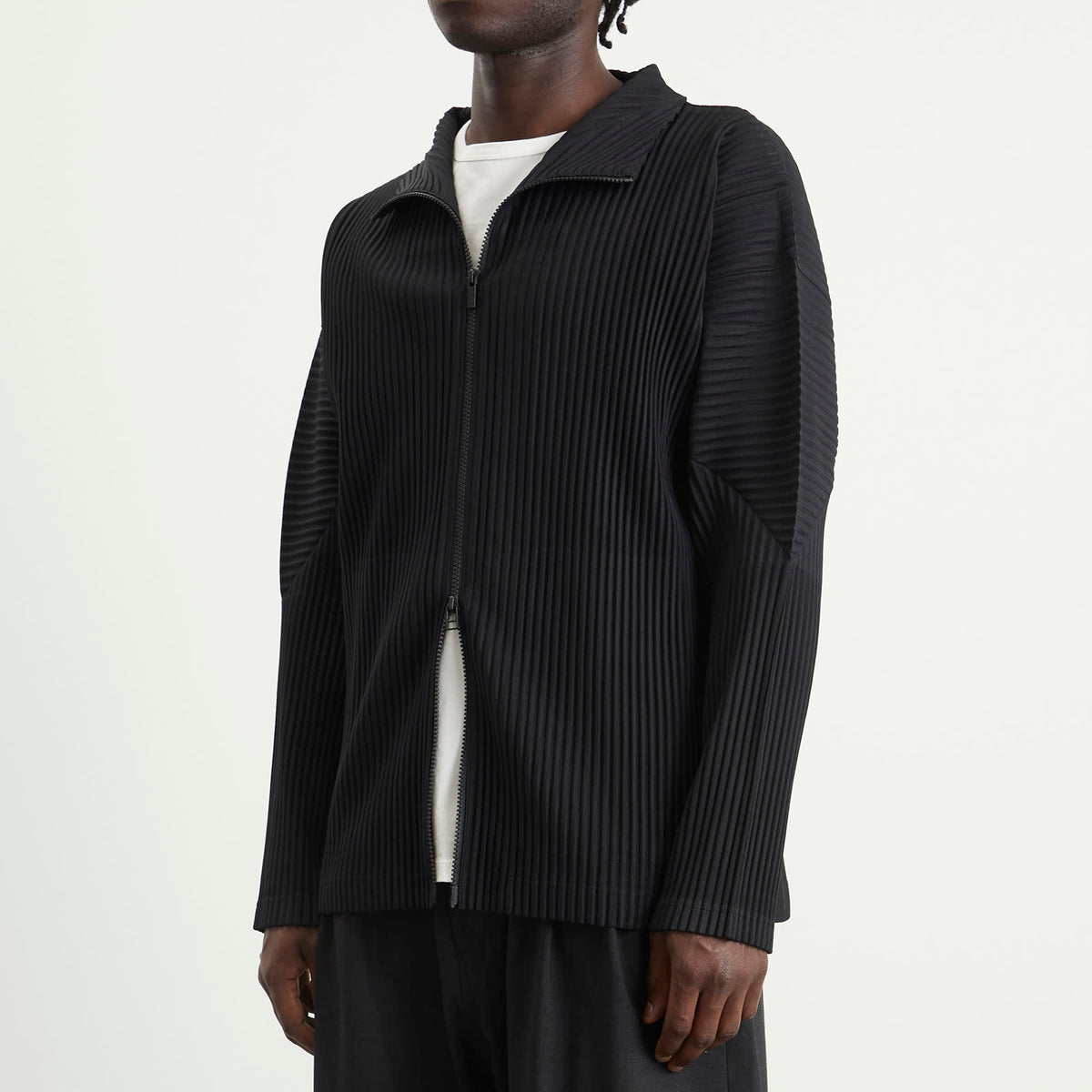 Homme Plissé Issey Miyake Pleat Zip Up Cardigan