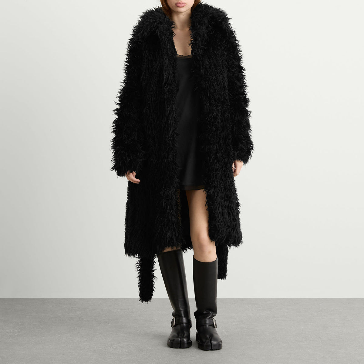 Acne Studios Oflama Long Messy Faux Fur Coat