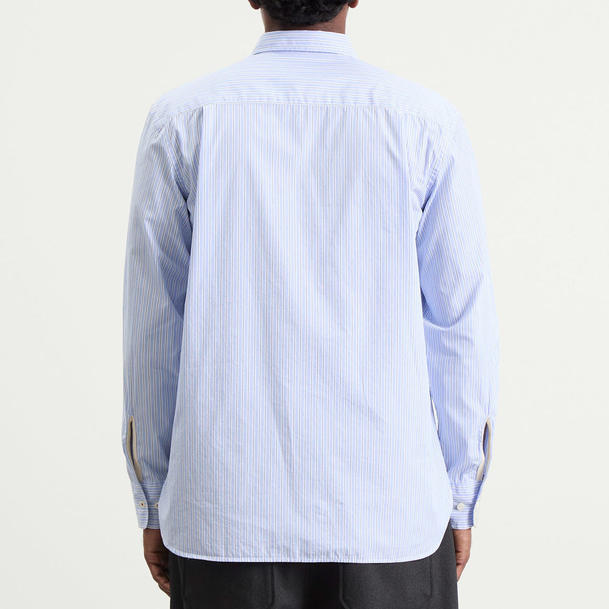 Universal Works Office Stripe Square Pocket Shirt