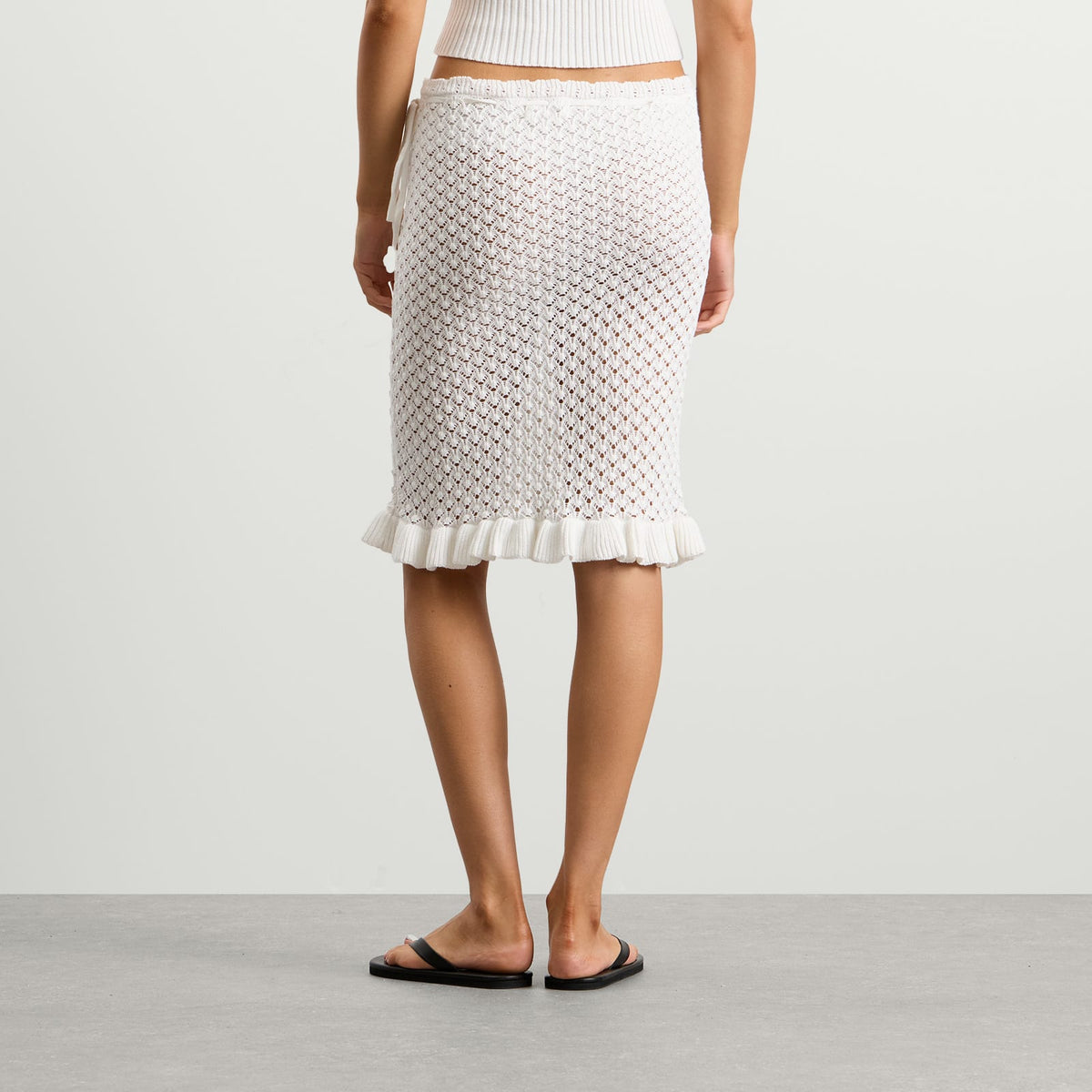 My Mum Made It Lace Knit Midi Skirt