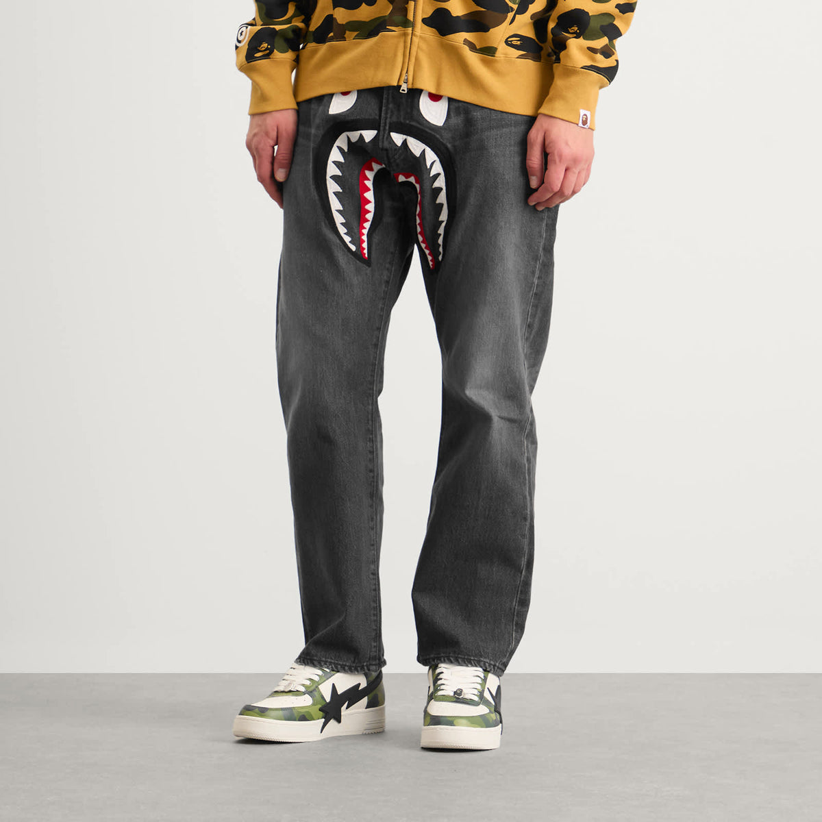 A Bathing Ape Shark Loose Fit 13oz Jeans