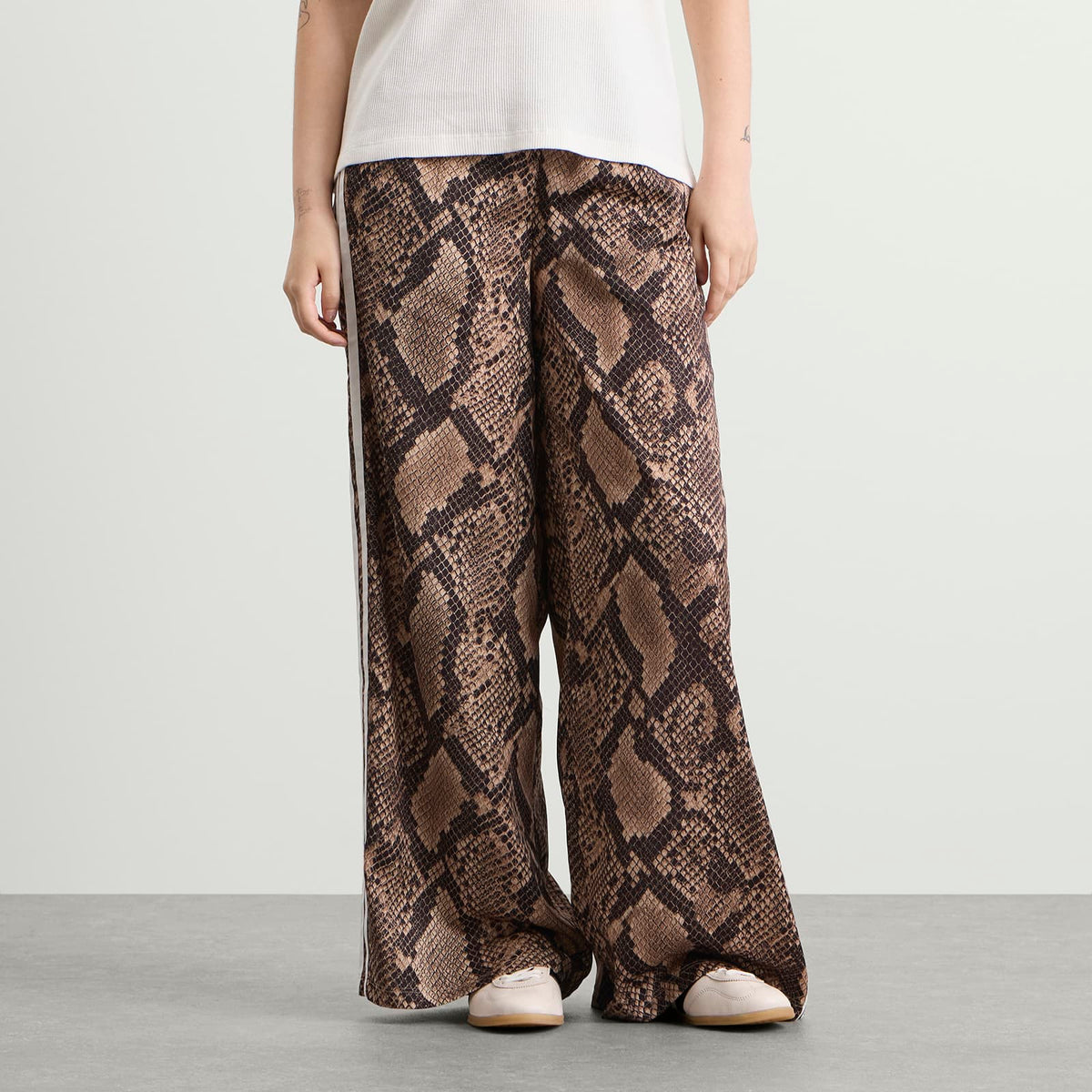 adidas Satin Wide Leg Track Pant