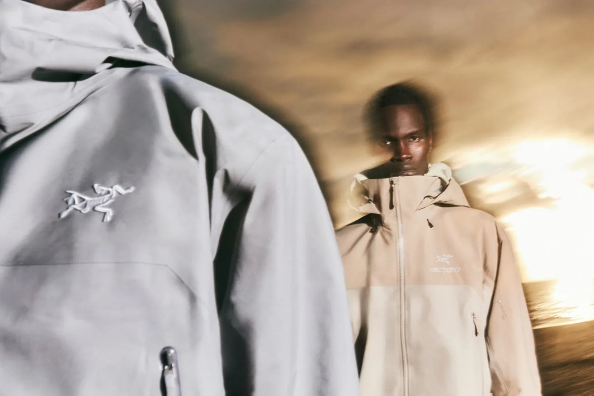 Two models wear Arc'teryx jackets