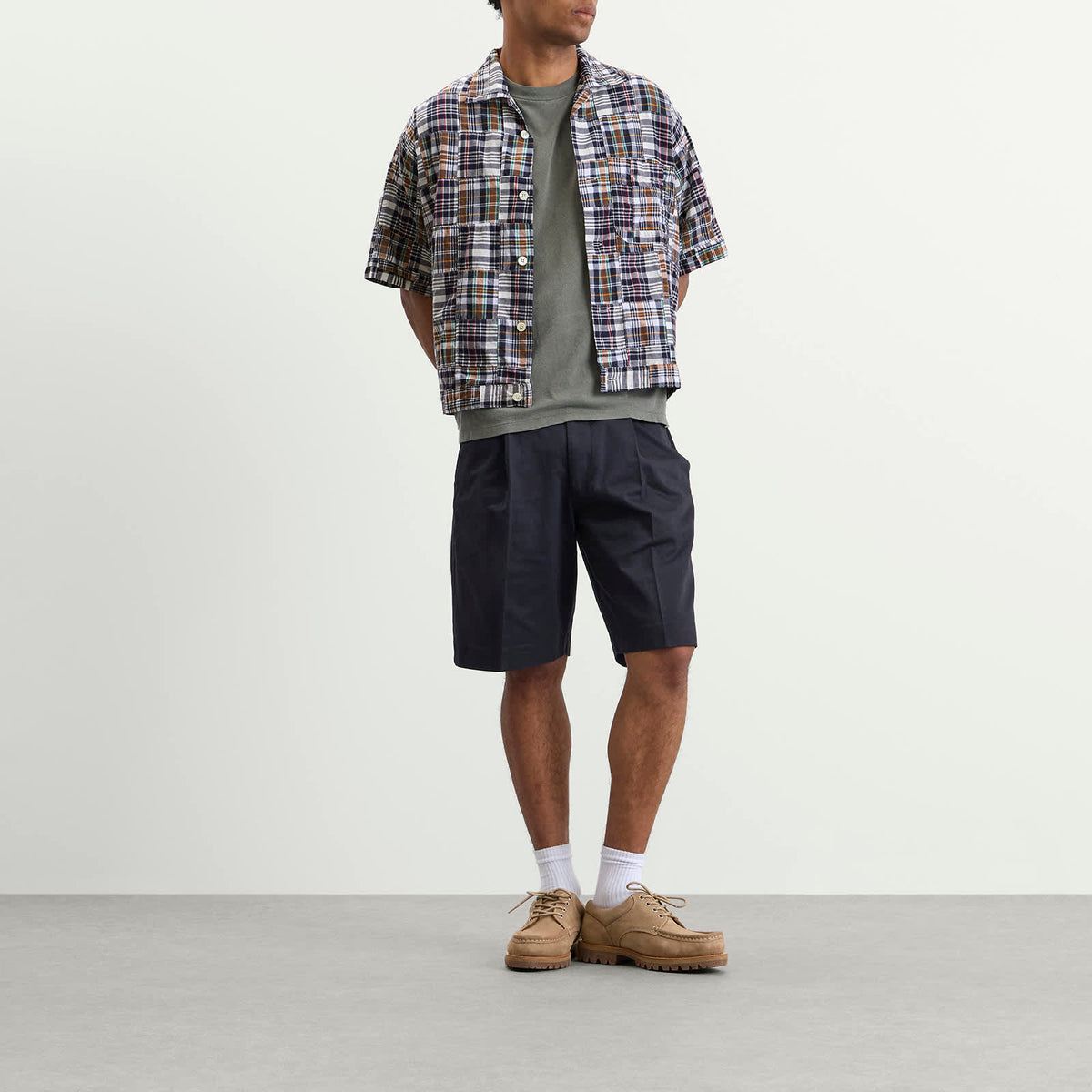 Beams Plus Patchwork Madras Cabana Shirt