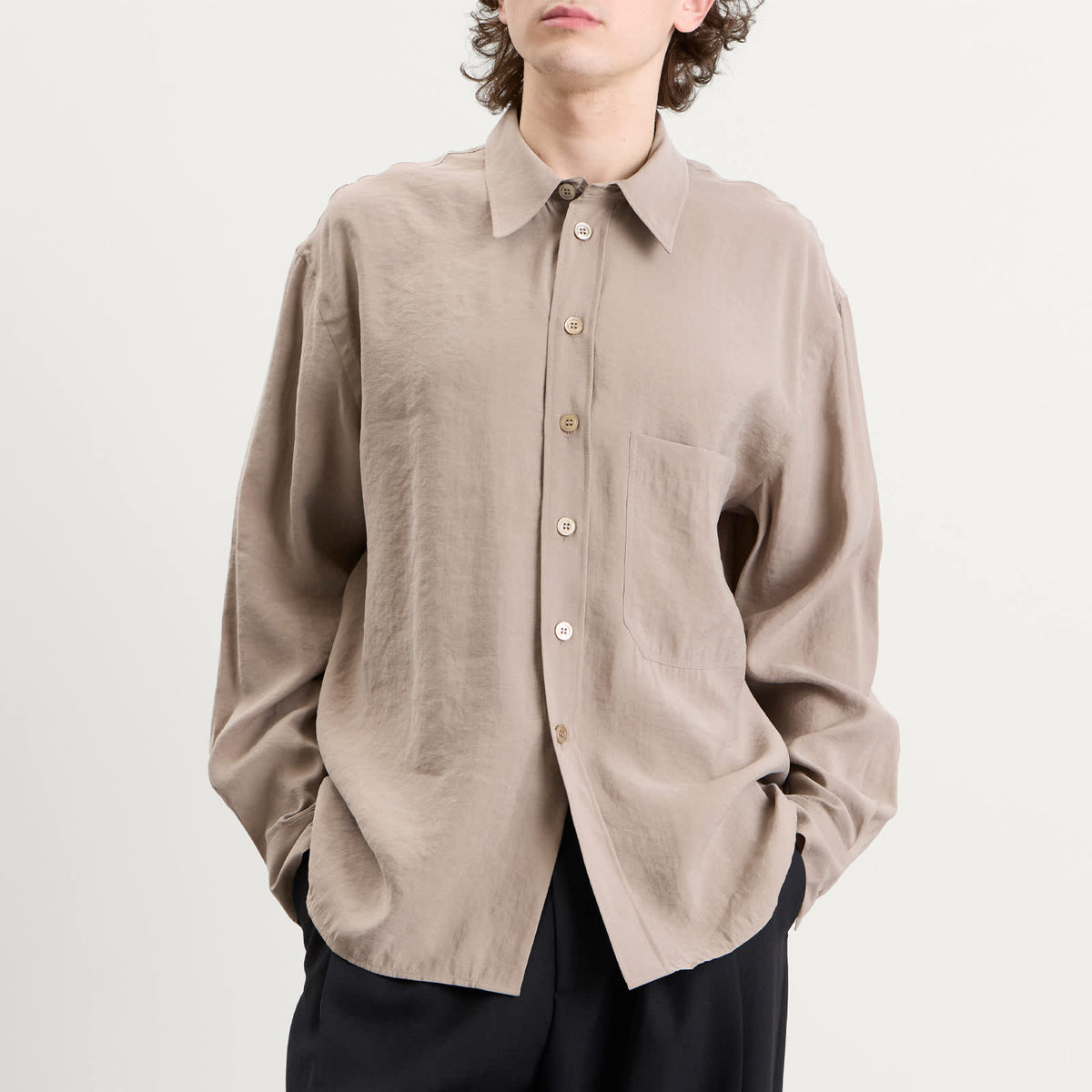 Studio Nicholson Emper Oversized Patch Pocket Shirt
